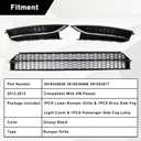 Front Bumper Lower Grille and Fog Lamp Bezel Cover, Fit for Volkswagen Passat 2012 2013 2014 2015, Replace# 561853665E 561853666E, 561853677 561853666