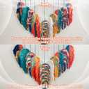 Amestrina Boho Tapestry for Bedroom, Boho Wall Decor for Bedroom, Large Wall Art for Living Room, Macrame Wall HangingWall Tapestry for Living Room (Red)