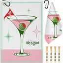 Swooflia Golf Towel with Clip for Golf Club Bags for Men Women Golfers Accessories, Elegant Unique Good Life Microfiber Large Golfing Rag with 4 PCS Golf Tees