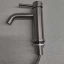 Bathroom Faucets One Hole Modern Sink Faucet Brushed Nickel, Single Handle Rv Bathroom Faucet with 3 Hole Deck Plate, Water Supply Lines