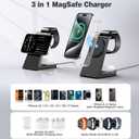 3 in 1 Magnetic Wireless Charging Station Apple 20W Charger Stand Magnetic Wireless Charger for iPhone 16 15 14 13 12 Pro/Pro Max/Plus/Mini AirPods 2/3/Pro iWatch Ultra/8/7/SE/6/5/4/3/2 (3 in 1)