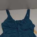 SHAPELLX Womens One Piece Swimsuit Tummy Control Ruched Slimming Swimwear Bathing Suit with Adjustable Lace-Up Back (XX-Large, Sage Green)