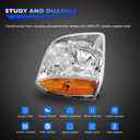 Headlights w/Bulb Compatible with 2007-2014 GMC Yukon & Yukon XL 1500/2500 SLE SLT Base Hybrid, Replaces 15861025 15861026 Front Headlamp Assembly Halogen 2 PCS