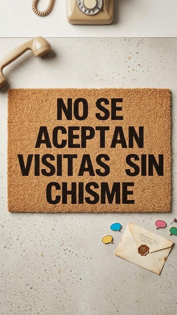 Calloway Mills 110772436 No Se Aceptan Visitas sin Chisme Spanish Doormat 24" x 36"