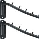 Alise Swing Clothes Hanger Rack,Black Garment Racks Wall Mounted Clothes Bar-Hanger Hooks Heavy Duty Folding Drying Rack Clothing Hanging System Closet Storage Organizer,Pack of 2