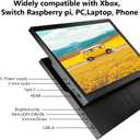 17.3inch Portable Monitor for Laptop FHD 1920x1080P 60HZ with Speaker HDMI USB-C Extent PC Monitor Compatible with Computer Xbox Switch mini PC PS4/5 Mac