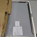 LOAAO 24X36 Inch Brushed Nickel Bathroom Mirror, Rounded Rectangle Silver Metal Frame Mirror, Brushed Nickel, Anti-Rust, Hangs Horizontally or Vertically