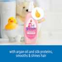 Johnson's Kids Shiny & Soft Hair Conditioning Spray with Argan Oil & Silk Proteins, Tear-Free Conditioning Spray for Shine & Softness, Gentle for Toddler Haircare, 10 fl. oz