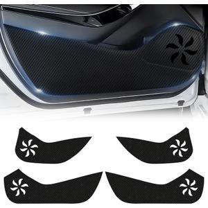 Car Door Kick Guards for Toyota Corolla 2020-2025, Leather Door Protectors from Scratches, Dirt & Footprints, Anti-Slip & Kick Pad for Toyota Corolla Accessories (4-Piece)