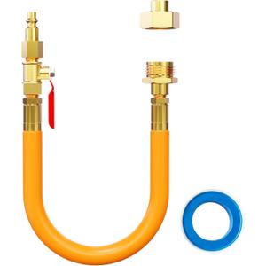 RV Winterizing Kit Fit for Camper Boat Travel Trailer Sprinkler Blowout Adapter Winterize Sprinkler Systems with Shut Off Valve, Air Compressor Quick Connect Plug to 3/4" Hose