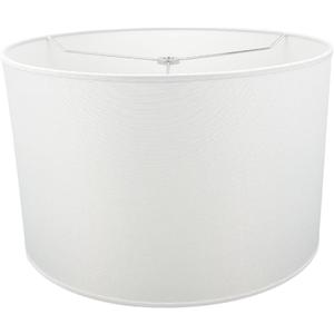 12" Wx 10" H Drum Lampshades, No Assembly Required, Fabric Lampshade for Table Lamp, Bedside Lamp, Floor Lamp, Metal Spider Fitter, White