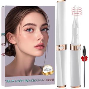 Heated Eyelash Curler  2 in 1 ClipType Eyelash Curlers  Electric Eyelash Curler Rechargeable for 24H Long Lasting, 3 Heating Modes, 8S Fast Heating, Makeup Tool Gifts for Women Girls, WhiteDB