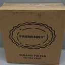 Frewinky Ceramic Pie Pan for Baking, 9 inch Pie Dish with Ruffled Edge, Nonstick Deep Pie Plate, Farmhouse Decor Quiche Tart Baking Dish for Thanksgiving, Microwave & Oven Safe, Set of 2