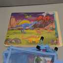 SYNCFUN 4-in-1 Dinosaur Wooden Puzzles Glow in The Dark, 24 & 35 PCS Montessori Puzzles Board Toys for Preschool Educational Toddlers for Kids Ages 3-5 Birthday Valentine Easter Gifts