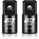 4 Piece 1/4F To 3/8M Impact Socket Adapter Set,SAE Drive Cr-Mo Steel Exceeds ANSI Standards,Square Drive Reducer for Impact Driver Wrench
