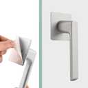 2 Pack Stick on Door Handles 6 inch Self Adhesive Cabinet Handles Gray Room Door Sliding Screen Door Handle Folding Closet Door Pull Shower Glass Window Handle Outdoor Garage pulls