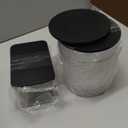 3 Pack Laundry Powder Container & Dryer Sheet Holder, Plastic Laundry Room Organization and Storage Jars with Lids, Labels & Scoops for Powder, Detergent, Scent Booster (Black Lid)