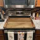 GASHELL Noodle Board Stove Cover with Handles for Electric, Gas Stove Top (Acacia Wood), 29.5"L x 22"W