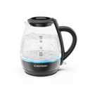 Chefman 1.7-Liter Electric Tea Kettle w/ Borosilicate Glass and Automatic Shutoff - Black