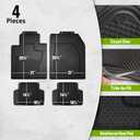 SmartFit SUV/Crossover Floor Protector, Universal Floor Mats for SUVs and Crossovers, All-Season & Heavy-Duty Mats, Trim to Fit for Full Coverage, Premium Quality and Easy to Clean, Black (4-Piece)