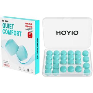 3 x Ear Plug for Sleep, 13 Pairs Reusable Soft Waterproof Silicone Noise Cancelling Earplug for Snoring Blocking, Moldable Ear Putty for Noise Reduction, Swimming, Shower, Travel, Studying