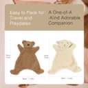 Lovey for Baby,Soft Baby Security Blanket,Snuggle Stuffed Animals Toy Baby Girl & Boy, Bear&Lamb Lovey Comforter Toy for Babies 0-12months,Baby Gifts for Infant and Toddler (Brown-Bear)