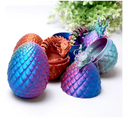 8pcs/Set 3D Printed Dragon Egg Toys,Little Dragon Inside Eggs,Flexible Realistic Articulated Fidget Toys,Mystery Figurines Gifts for Easter,Executive Desk Décor Festival Collectible (4dragon+4eggs)