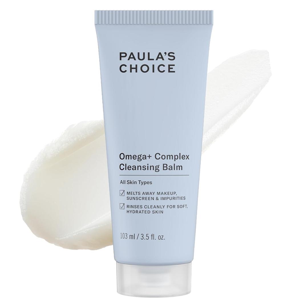 Paula's Choice Omega Complex Face Cleansing Balm, Double Cleanse Face Wash & Gentle Daily Makeup Remover, Suitable for Dry & Sensitive Skin, Mineral Oil-Free, & Fragrance-Free, 3.5 Fl Oz