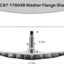 DC97-17004B Washer Flange Shaft Assembly Compatible with Samsung Washing Machine, with DC60-40137A Spider Hex Bolt (6 Pack) Replace DC97-17004A DC97-17004E AP5800144 4000061