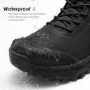 Coostar Tactical Boots for Men Lightweight Military Combat Boot Side Zipper Motorcycle Hiking Work Boots Waterproof 8 Inches, Size 12 Wide