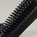 Heated Ionic Hair Straightening Brush for Men - 5 Temperature Settings, Anti-Scald, Beard Shaper & Travel Bag (Black)