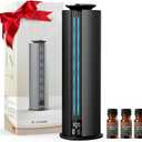 1800 Sq Ft Cordless Waterless Diffuser, 100ml Hotel Collection Diffuser Scent Air Machine for Home Cold Air Essential Oil Diffuser for Large Room Office Quiet (Black)