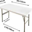 LZY Spandex Fitted Stretch Table Cover for 4ft or 6ft or 8ft Folding Table, Rectangular Cocktail Tablecloth, Perfect for Party or Banquet (4FT Black)