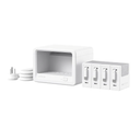 12-in-1 Desktop Charging Station with 4 Retractable Wall Chargers, 40W USB-C Power Strip with 4 AC, 4 USB C, 4 Type-C 31.5in Cables, Extension Cord with 1020J Surge Protection for Home Office