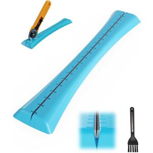 Linear Rotary Blade Sharpener, Rotary Cutter Sharpener for 45mm and 60mm Blades, Manual Rotary Sharpener Tool made of 2 Diamond-Coated Sharpening Stones for Blade Repair, with Clean brush