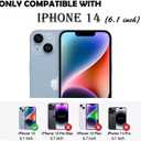 for iPhone 14 Case with 2 Screen Protector,Full Body Shockproof Drop Protection Dust Proof Heavy Duty 3-Layer Rugged Durable Military Grade Cover for Apple iPhone 14 6.1" (Gray/Blue)