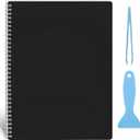 Large Reusable Sticker Book Collecting Album 8.511 Inch Sticker Collection Storage Book with 40 Sheets Blank Release Paper, Restickable Stickers Organizer Notebook with Tools (Black)