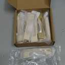 Haliwu 5 Pack Cabinet Handles Brushed Gold Cabinet Pulls 3 Inch Hole Center Drawer Pulls Modern Square Dresser Handles for Bathroom Kitchen Bedroom, Zinc Alloy