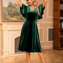 Bridesmay Women's Formal Wedding Guest Dress for Women 2026 Short Sleeve Fit and Flare Tea Party Dresses (XL)