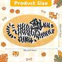 Tinideya 31 x 20 Inch Oval Tiger Bath Rug Yellow Tiger Floor Mat Soft Plush Absorbent Non Slip Bathroom Door Mat for Bathroom Shower Bedroom Living Room Animal Print Home Decoration
