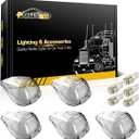 Partsam 5X Clear Cab Marker Light + 5X White 5050-SMD 194 168 T10 LED Bulb Compatible with Ford E150 E250 E350 E450 F150 F250 F350 F450 F550 Super Duty Pickup Trucks 1999-2016