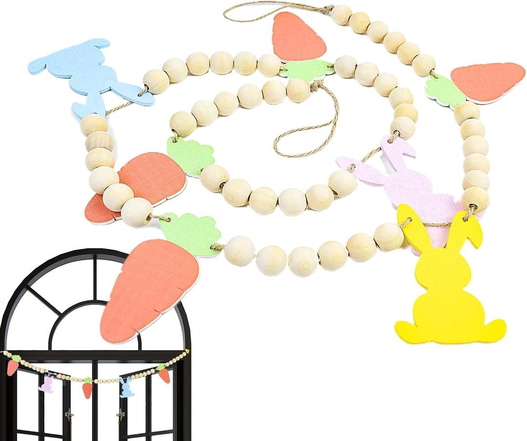 Cartoon Carrot Bunny Ornaments for Home, Bunny Carrot Ornament - Bunny and Bunting Carrot for Easter - Holiday Party Cardboard Cartoon Cute Toy for Home Wall Fireplace