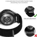 One Click No Gap Band Compatible with Samsung Galaxy Watch 7 6 5 4 Band 40mm 44mm, Galaxy Watch 6 Bands 47mm 43mm 42mm 46mm/Watch 5 Pro 45mm Band, 20mm Soft Nylon Sport Strap for Women Men