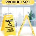 7 x Caution Overstimulated Do Not Approach Office Decor, Funny Desk Sign for Women Coworkers, Valentines Day Gag Gifts for Tax Season, Sarcastic Desk Accessories, Phone Holder with Mirror