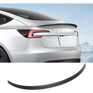 BASENOR Spoiler for 2026 2025 2024 Tesla Model 3 Highland Rear Spoiler Wing OEM Performance Rear Trunk Lip Model 3 Accessories Matte Carbon Fiber Gen 2