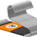 Hodola Pants Hangers Non Slip - 30 Pack Open Ended Hangers for Pants, Metal Jean Rack for Closet Women and Men, Space Saving Design for Slacks Trouser Blanket, Organization and Storage (Black)