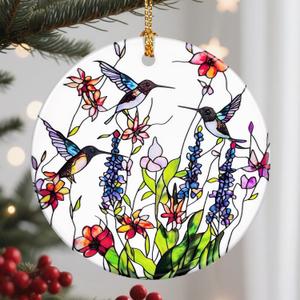 Hummingbird Hanging Ornament, Christmas Ornaments, Xmas Decorations for Tree, Ornaments for Christmas Tree, Holiday Ornament, Hummingbird Gifts, Holiday Party Gifts, and Xmas Gift Ideas