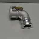 DA3030 Type DA Cam and Groove Hose Fitting, 90 Degree Elbow, 3" Female Camlock x 3" Male Camlock, 125PSI, Aluminum Material