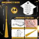 24 PCS Graduation Acrylic Inspirational Awards Graduation Cap Tasseled Congrats Gift High School College Keepsake for Happy 2025 Grad Party Favors Decorations