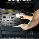 HOTLIGH Pocket Flashlight - 1000 Lumens EDC Flashlight Rechargeable with Two Magnetic Bases, Flat Flashlight for Car Repairing/Camping/Emergency (1 PC)